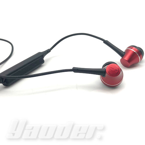 【福利品】鐵三角 ATH-CKR75BT 紅 (1) 藍芽頸掛式耳道式耳機 可夾式 無外包裝 免運 送收納盒+耳塞