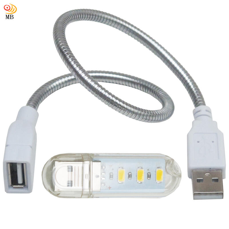 全新特價USB超亮3LED燈檯燈閱讀燈小夜燈手電筒送蛇頸延長線(HL3SL)