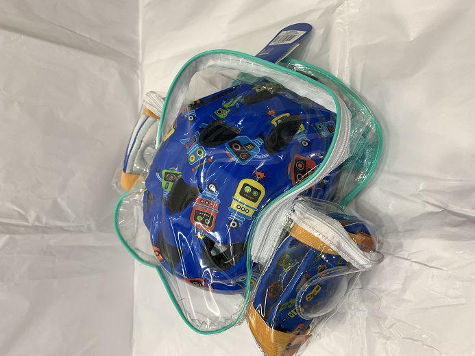 全新 公司貨 2019 捷安特 GIANT 新款兒童安全帽護具組2.0(背包式)外出攜帶方便 PUSHBIKE 藍色