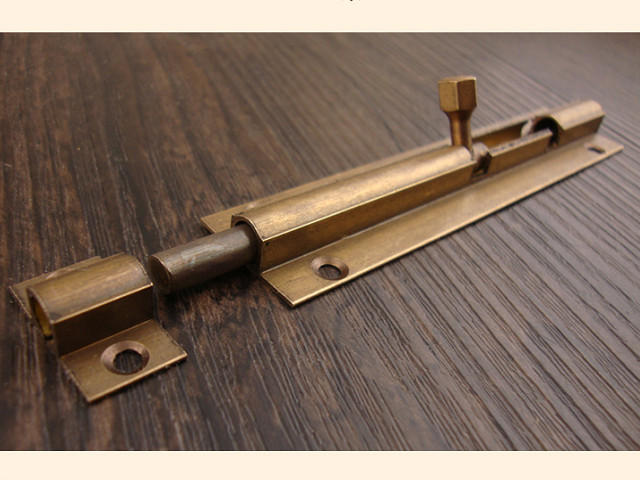 [丸木工坊]扣10小插銷2吋/3吋中式仿古插銷 防盜鎖 純銅加厚門栓門閂 門扣 門鎖