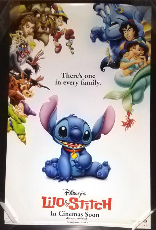 絕版【美國雙面原版電影海報】迪士尼 星際寶貝 史迪奇 (可愛版) Lilo & Stitch (2002年)