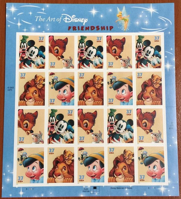 (美國郵票)美國2003發行,迪士尼卡通藝術 Disney FRIENDSHIP