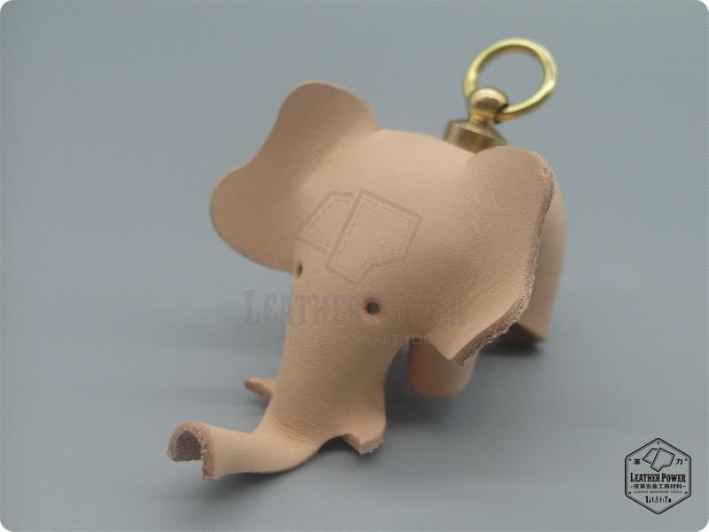 大象 動物鑰匙圈/吊飾/DIY/材料包 -革力 Leather Power 皮革/五金/工具/材料-