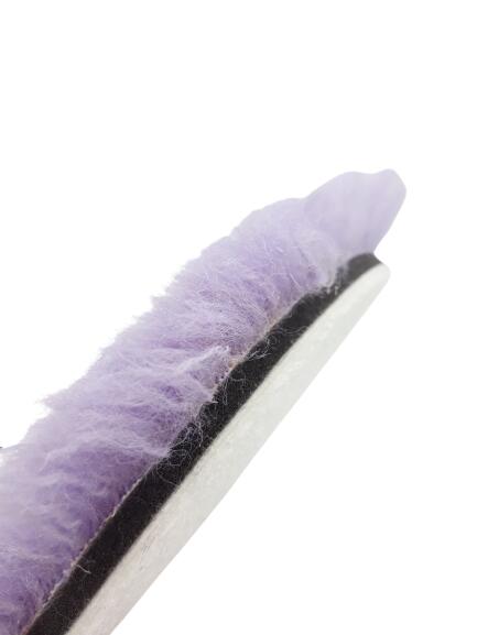 6吋 紫色長羊毛(海綿0.5公分)+硬背板 羊毛氈 羊毛輪 拋光 打臘 海綿 羊毛