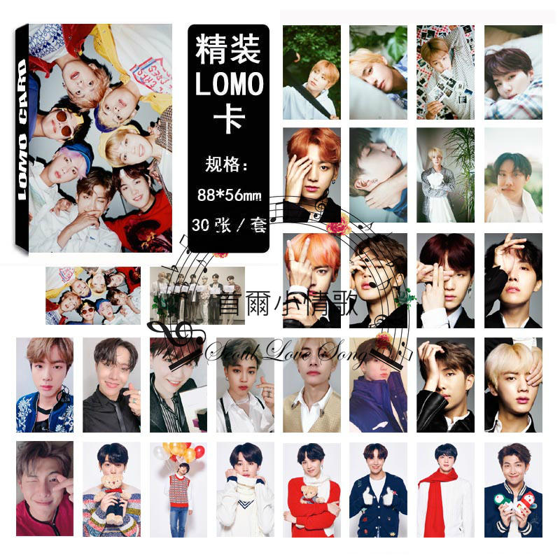 【首爾小情歌】BTS 防彈少年團 團體款 V 田柾國 JIMIN LOMO 30張卡片 小卡組#16