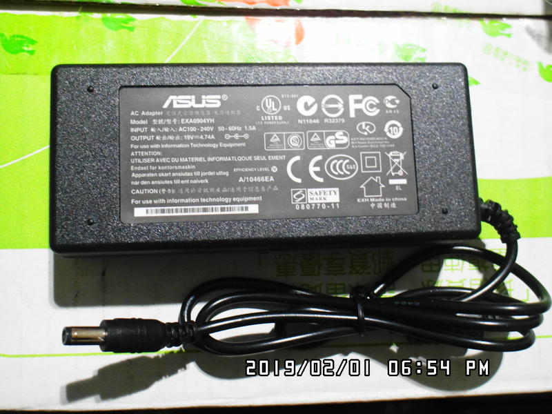 全新  ASUS NB/筆電 變壓器/電源線/充電器19V 4.74A 外徑5.5mm(-)內徑2.5mm(+)