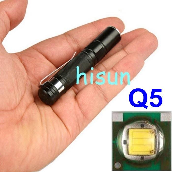 超輕量迷你型 CREE Q5 強光led手電筒 魚眼變焦 4號電池或10440鋰電池 非T6L2P70