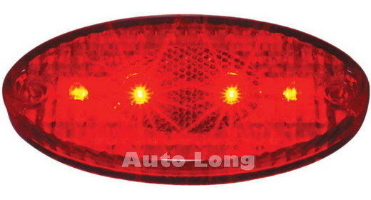 台灣 LED邊燈 LED側燈 紅殼紅邊燈 24V 4LED燈 3601RR 方向燈 第三煞車燈 卡車燈