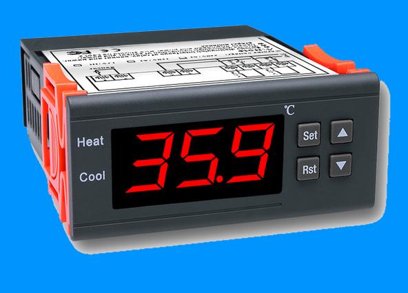 電子數顯 溫控器 控制器 1210B 加熱 / 製冷 附有感溫棒 帶高低溫報警