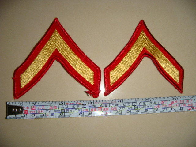 USMC美軍公發海軍陸戰隊男性軍禮服E-2一等兵臂章1對-軍品勳表勳章 -軍品勳表勳章