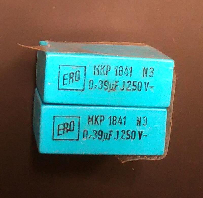 2個二手ERO電容0.39uF/MKP/DC250V