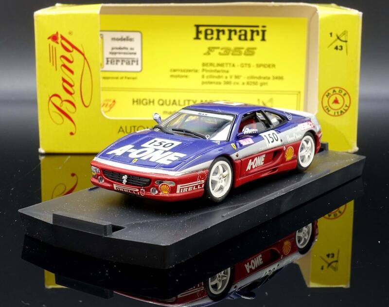 MASH】絕版品特價Bang 1/43 Ferrari F355 Challenge #150 義大利製