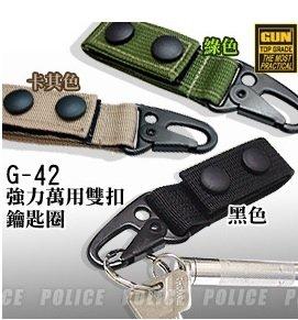 【LED Lifeway】GUN強力萬用雙扣鑰匙圈(軍綠/卡其/黑色) #G-42