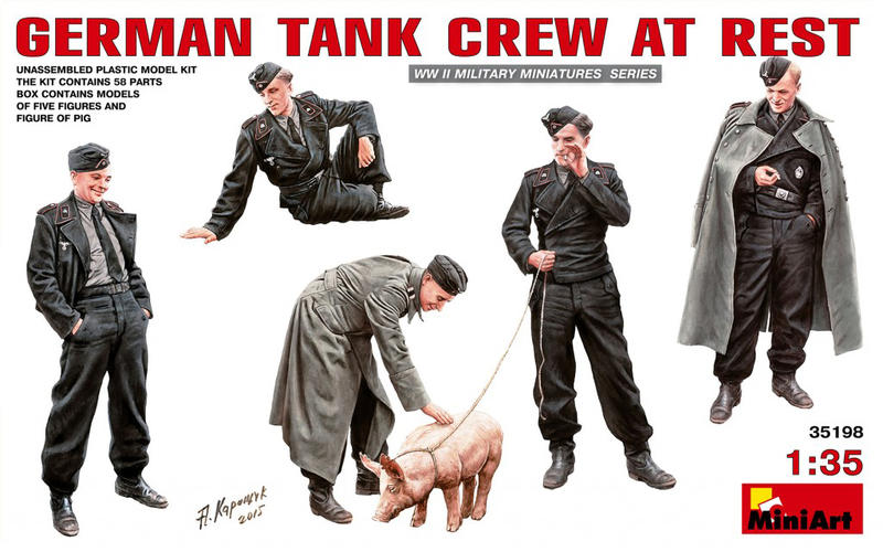 【小短腿玩具世界】MiniArt 35198 德國 德國戰車成員 休息狀態 1/35