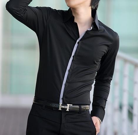 ●魅力十足●日韓最新強款 時尚百搭長袖襯衫 男士長袖襯衫 修身襯衫 韓版襯衫