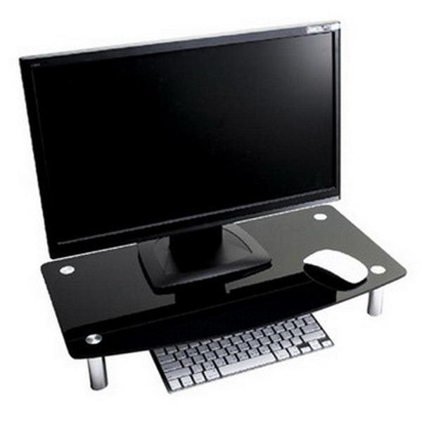 u-shop 愛秀王 桌上型螢幕架(5mm防爆強化玻璃)黑色