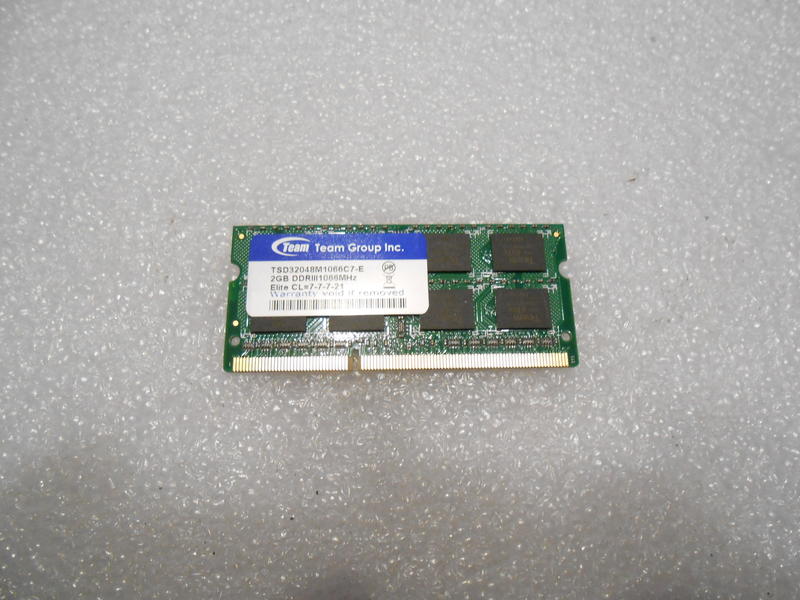 十銓 Team DDR3 1066 2G 筆電記憶體 【原廠終身保固】