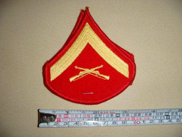 USMC美軍公發海軍陸戰隊男性軍禮服E-3上等兵臂章1對-軍品勳表勳章 -軍品勳表勳章