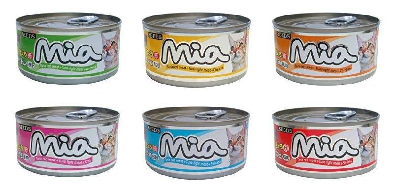 《蕞爾貓雜貨舖》台灣惜時SEEDS貓罐 MIA咪亞機能貓罐160G(紅肉)~6種混搭~1箱48入~每箱680元~