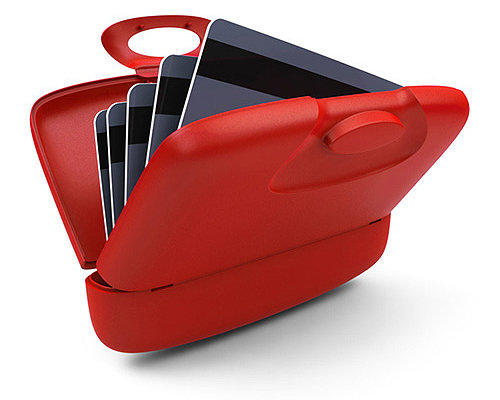Capsul 萬用隨身夾 (魔力紅)，來自加拿大的好設計! 可裝零錢鑰匙、名片。圓滑硬殼聚丙烯材質