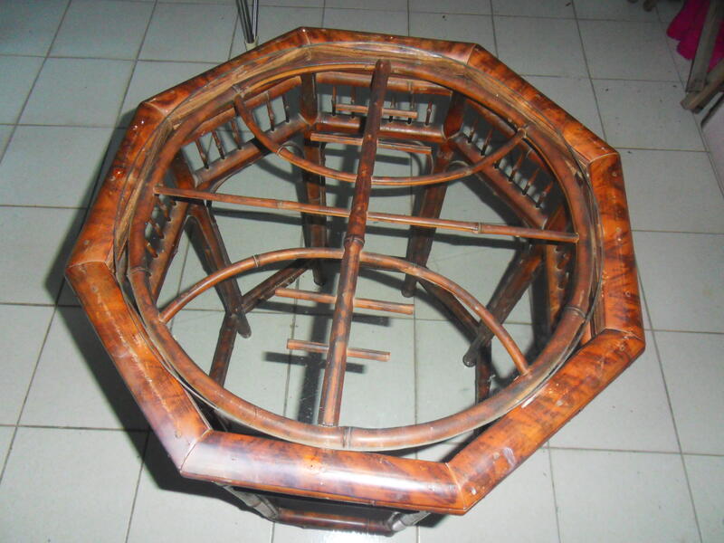 早期藤製八角型桌子 巴洛克風靠椅分享 矮櫃自運