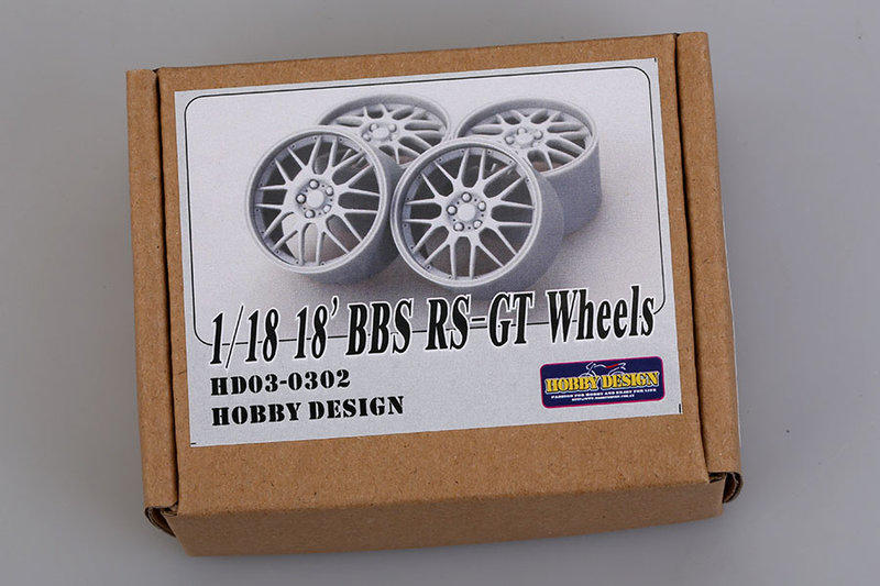 【傑作坊】(停產)Hobby Design HD03-0302 1/18 18吋汽車模型改裝輪圈BBS RS-GT