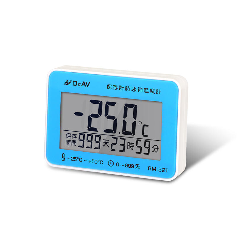 NDr, AV 保存計時溫度計 GM-52T 測溫範圍:-25°C~+50°C 保鮮計時999天 超市冷凍用-【便利網】