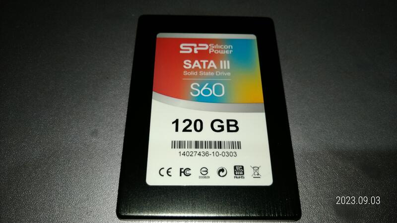 俊廷二手 SP S60 120G SATA 2.5吋固態硬碟 無法過電 故障品