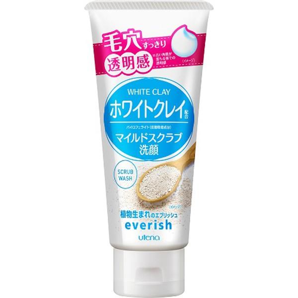 【渴望村】Utena日本 Everish白泥磨砂潔顏乳 角質洗面乳120g White Clay Scrub Face