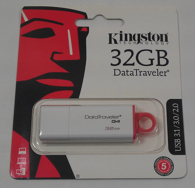 (含稅附發票)金士頓DataTraveler G4 32G 32GB USB3.0隨身碟DTIG4/32GB(紅白)