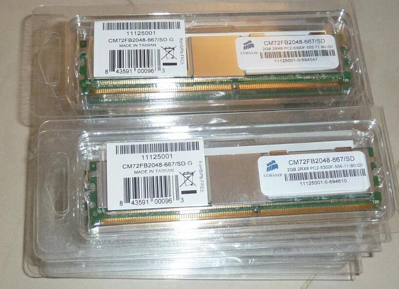 全新  海盜船 終保 DDR2 ECC 2GB PC2 5300 fb 伺服器用 CM72FB2048-667/SD  