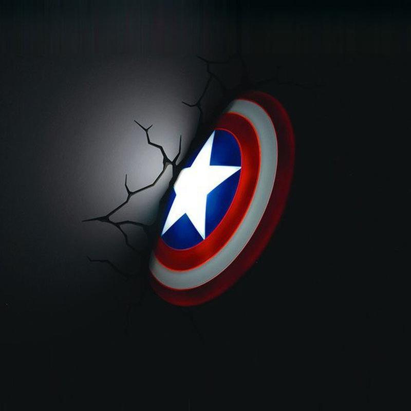 現貨正版授權美國隊長 復仇者聯盟 漫威DC漫威超級英雄 創意壁燈特賣