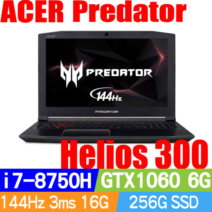 可刷卡Acer Predator Helios 300 電競筆電 GTX1060 美國亞馬遜代購 PH315-51-78