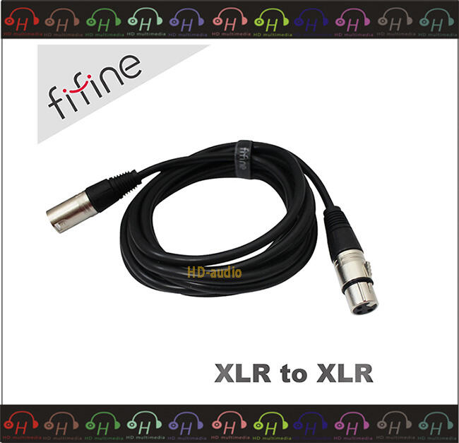 現貨⚡弘達影音多媒體 FIFINE XLR(母)轉XLR(公)音源線 2.8M/適用具備XLR孔麥克風