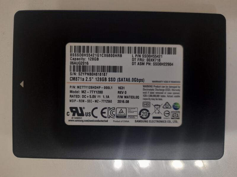 SAMSUNG 三星 CM871a SATA3 SSD固態硬碟 128GB 使用時數6000多小時 | 露天市集 | 全台最大的網路購物市集