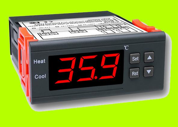 電子數顯 溫控器 控制器 1210N 加熱 / 製冷 附有感溫棒 兩路輸出 帶高低溫報警 製冷加熱自動轉換