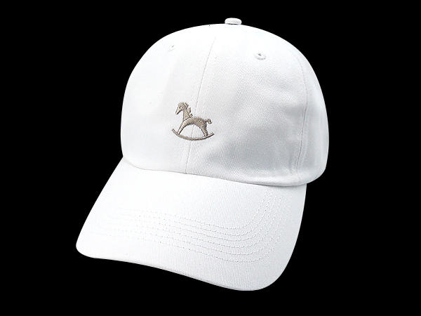 ☆二鹿帽飾☆(木馬) 抗UV 休閒球帽/流行棒球帽/ 短帽簷7.5cm-台灣製-白色