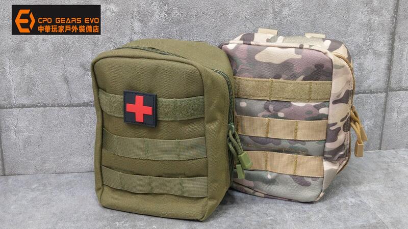 《CPO EVO中華玩家》直式Molle系統模組化中型醫療包/戰術單兵急救包/求生裝備袋-【軍綠/ACU/CP色】