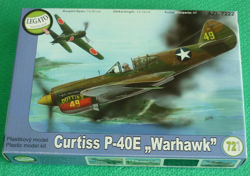 1/72~Legato模具~美國Curtiss,P-40E"Warhawk"戰鬥機(凹模)
