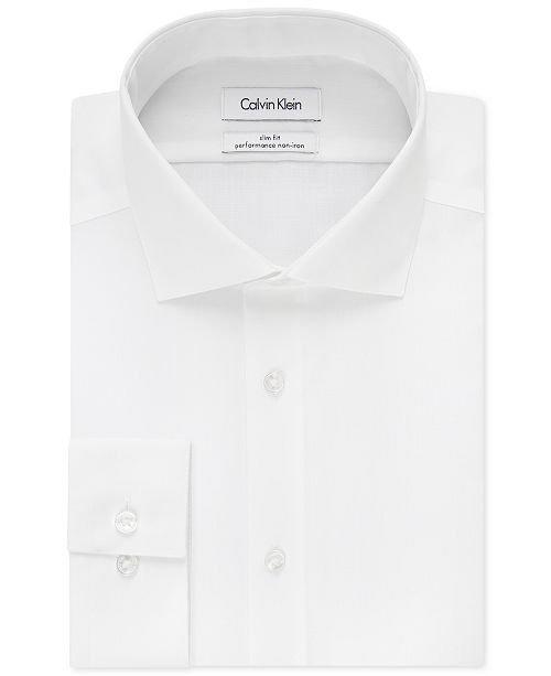 【CK】Calvin Klein 全新 正品 修身 免燙 長袖 襯衫 白色 素色