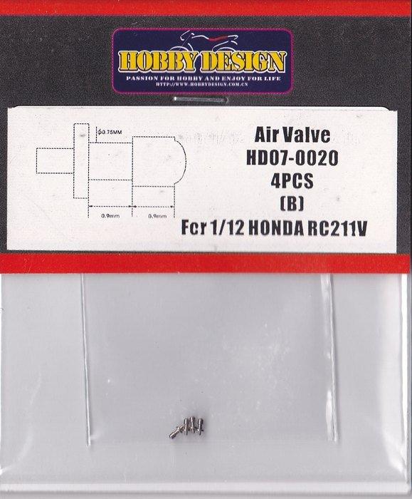 【傑作坊】Hobby Design HD07-0020 1/12機車模型氣嘴 for HONDA RC211V