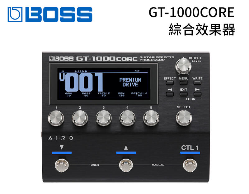 ♪♪學友樂器音響♪♪ BOSS GT-1000CORE 綜合效果器 IR模擬 電吉他 貝斯