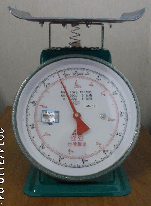 【星龍】自動秤7.5公斤(12.5台斤)感量20g -指針秤、彈簧、計重、磅秤 - 台灣製