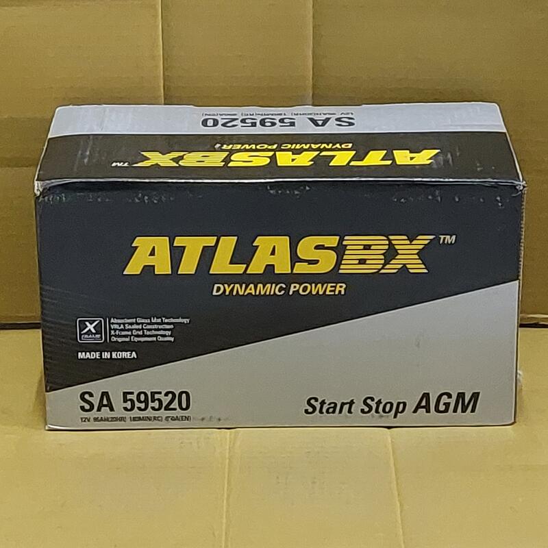 @大台中電池@ATLASBX  SA 59520 LN5  強化電池 AGM 啟停汽車電池