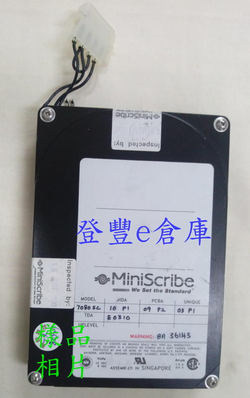 【登豐e倉庫】 Y650 IBM MiniScribe 7080SCS 78M 50pin SCSI 硬碟