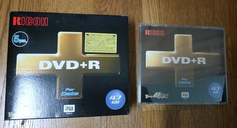 RICOH燒錄片光碟片DVD+R 單片盒裝紙盒五包裝