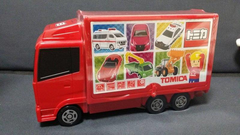 現貨 Tomica 日本限定 小汽車 收藏盒 手提箱 玩具 多美卡 紅色 卡車 模型 收藏 大巴士 (NT.999)