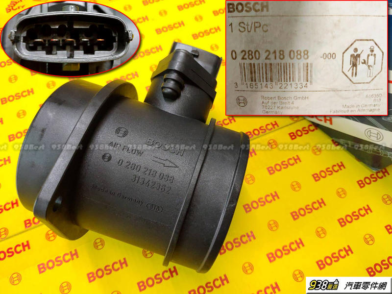 938嚴選 BOSCH 空氣流量器 適用 S60 V70 S80 XC70 XC90 空氣流量計 2.0