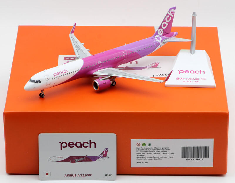 RBF現貨JC 金屬1/200 Peach Airbus A321NEO JA901P EW221N014 | 露天市