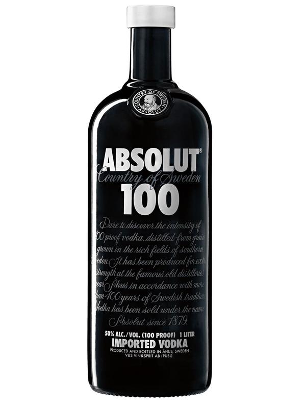 Absolut Vodka 絕對伏特加、100黑色、1L、空瓶